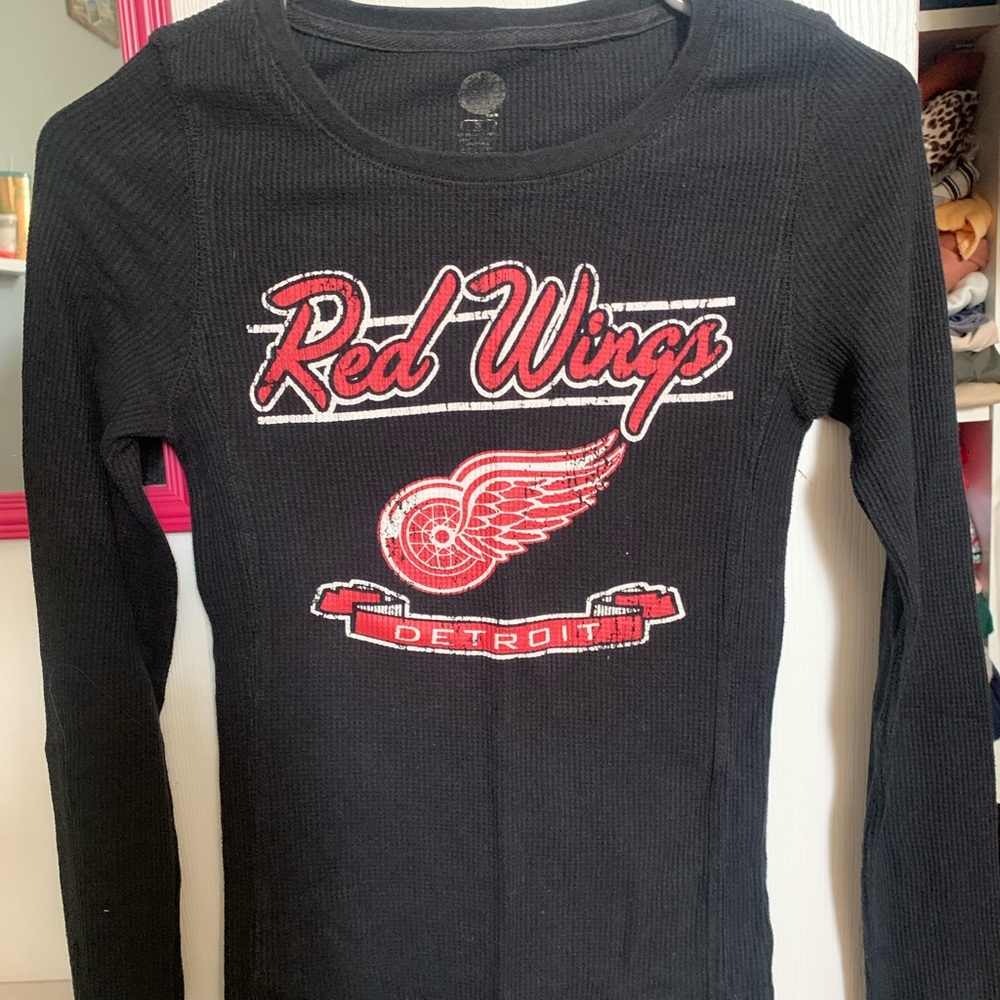 Red Wings black long sleeve